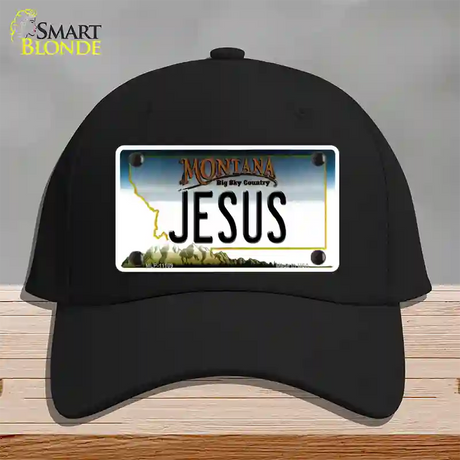 Jesus Montana State Novelty License Plate Hat Cotton / Black