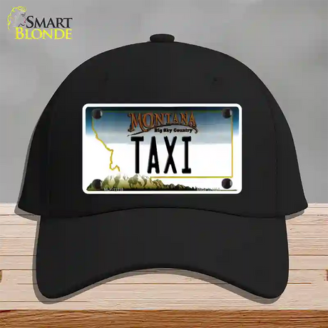 Taxi Montana State Novelty License Plate Hat Cotton / Black