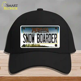 Snow Boarder Montana State Novelty License Plate Hat Cotton / Black