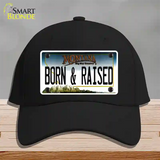 Born and Raised Montana State Novelty License Plate Hat Cotton / Black