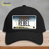 Rebel Montana State Novelty License Plate Hat Cotton / Black