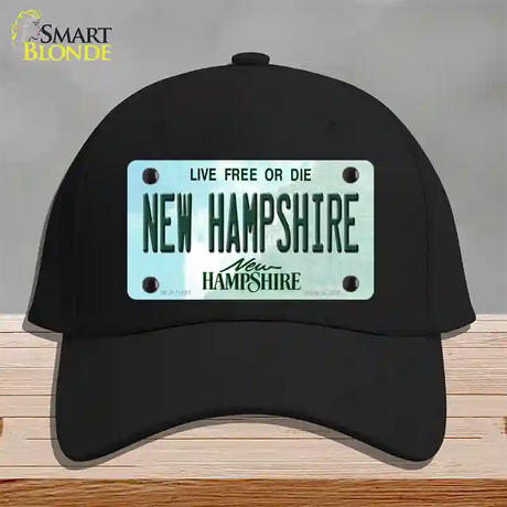 New Hampshire State Novelty License Plate Hat Cotton / Black