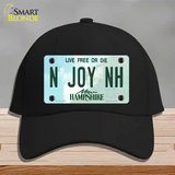 N Joy NH New Hampshire State Novelty License Plate Hat Cotton / Black