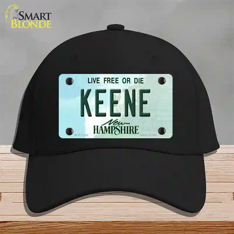 Keene New Hampshire State Novelty License Plate Hat Cotton / Black