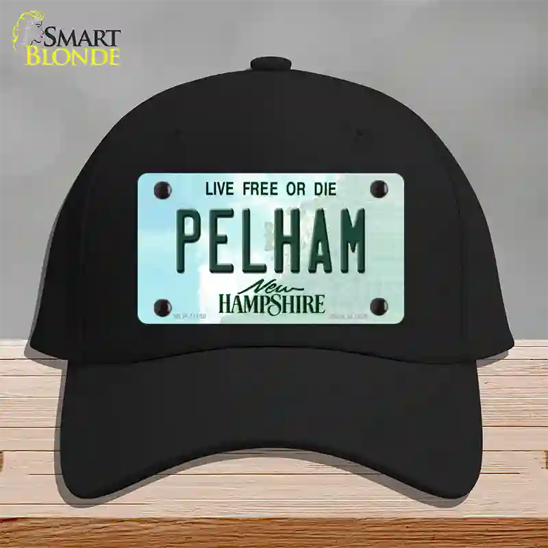 Pelham New Hampshire State Novelty License Plate Hat Cotton / Black