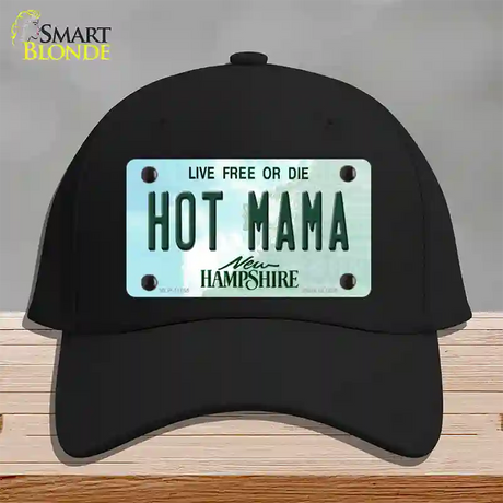 Hot Mama New Hampshire State Novelty License Plate Hat Cotton / Black