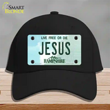 Jesus New Hampshire State Novelty License Plate Hat Cotton / Black