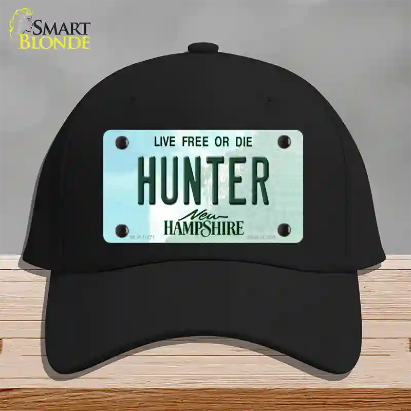 Hunter New Hampshire State Novelty License Plate Hat Cotton / Black