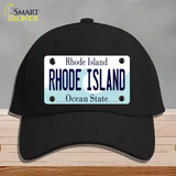 Rhode Island State Novelty License Plate Hat Cotton / Black