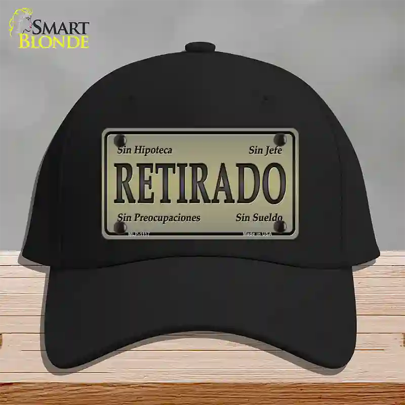 Retirado Novelty License Plate Hat Cotton / Black