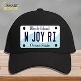 N Joy RI Rhode Island State Novelty License Plate Hat Cotton / Black