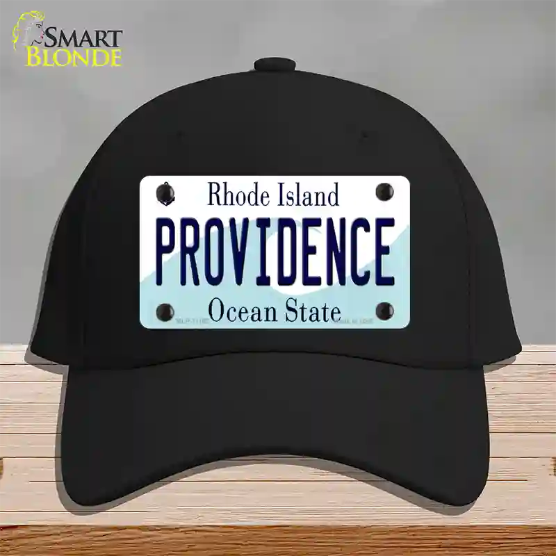 Providence Rhode Island State Novelty License Plate Hat Cotton / Black