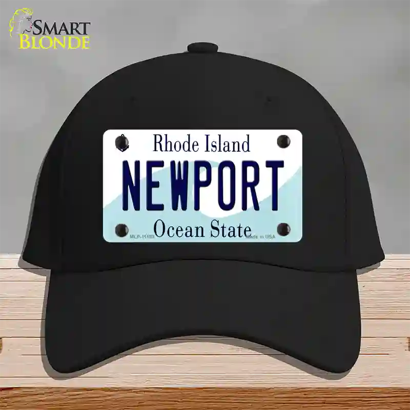 New Port Rhode Island State Novelty License Plate Hat Cotton / Black