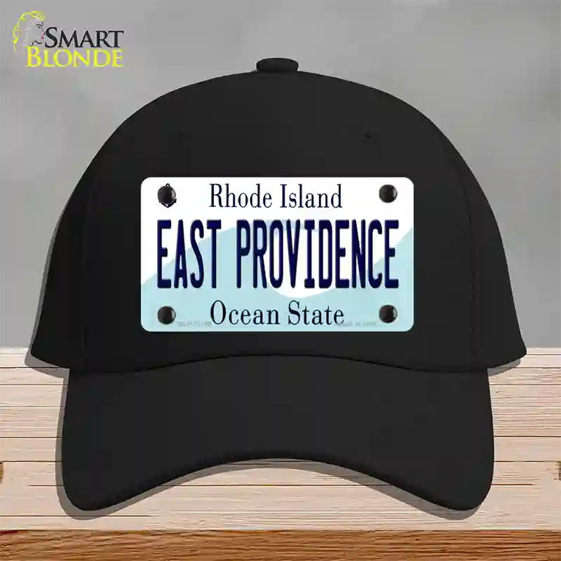 East Providence Rhode Island State Novelty License Plate Hat Cotton / Black