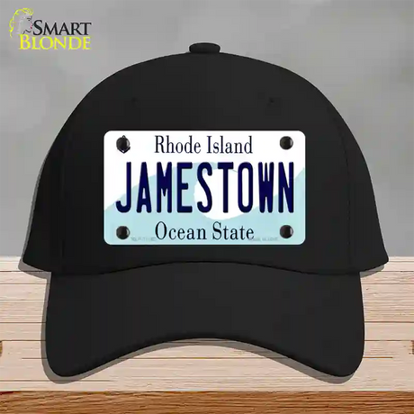 Jamestown Rhode Island State Novelty License Plate Hat Cotton / Black