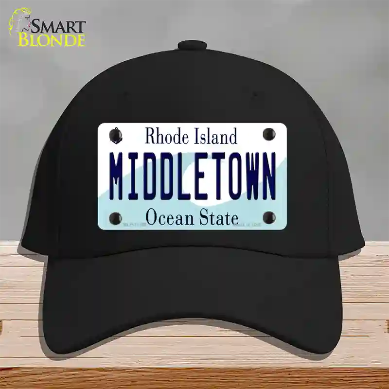 Middletown Rhode Island State Novelty License Plate Hat Cotton / Black