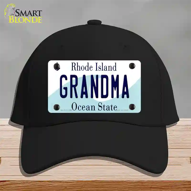 Grandma Rhode Island State Novelty License Plate Hat Cotton / Black