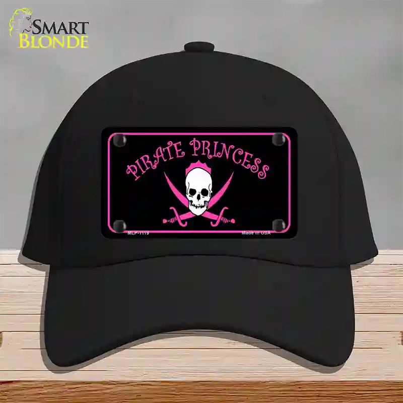 Pirate Princess Novelty License Plate Hat Cotton / Black