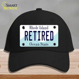 Retired Rhode Island State Novelty License Plate Hat Cotton / Black