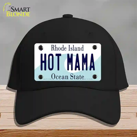 Hot Mama Rhode Island State Novelty License Plate Hat Cotton / Black