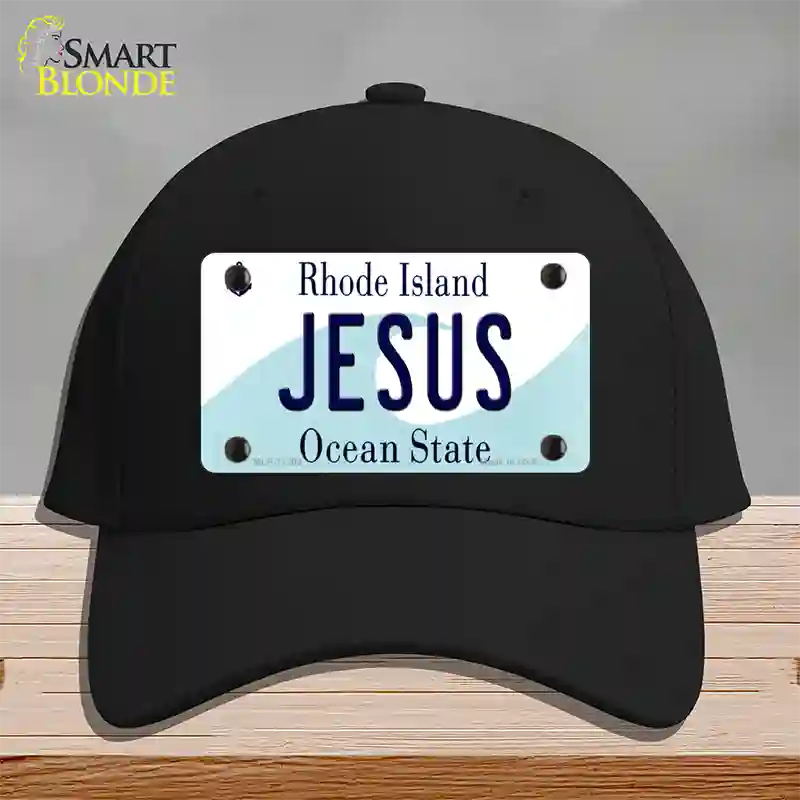 Jesus Rhode Island State Novelty License Plate Hat Cotton / Black