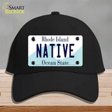 Native Rhode Island State Novelty License Plate Hat Cotton / Black