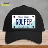 Golfer Rhode Island State Novelty License Plate Hat Cotton / Black