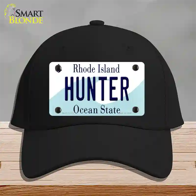 Hunter Rhode Island State Novelty License Plate Hat Cotton / Black