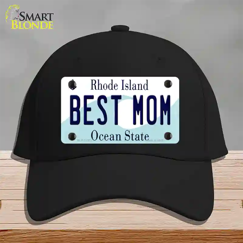 Best Mom Rhode Island State Novelty License Plate Hat Cotton / Black