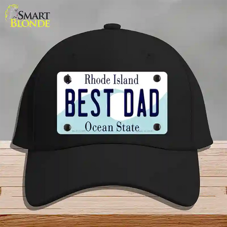 Best Dad Rhode Island State Novelty License Plate Hat Cotton / Black