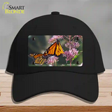 Butterfly Monarch On Flower Novelty License Plate Hat Cotton / Black