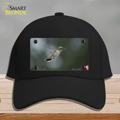 Hummingbird In Flight Novelty License Plate Hat Cotton / Black