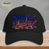 Paris At Night Eiffel Tower In Center Novelty License Plate Hat Cotton / Black