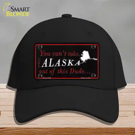 Alaska Dude Novelty License Plate Hat Cotton / Black