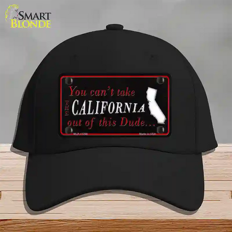 California Dude Novelty License Plate Hat Cotton / Black