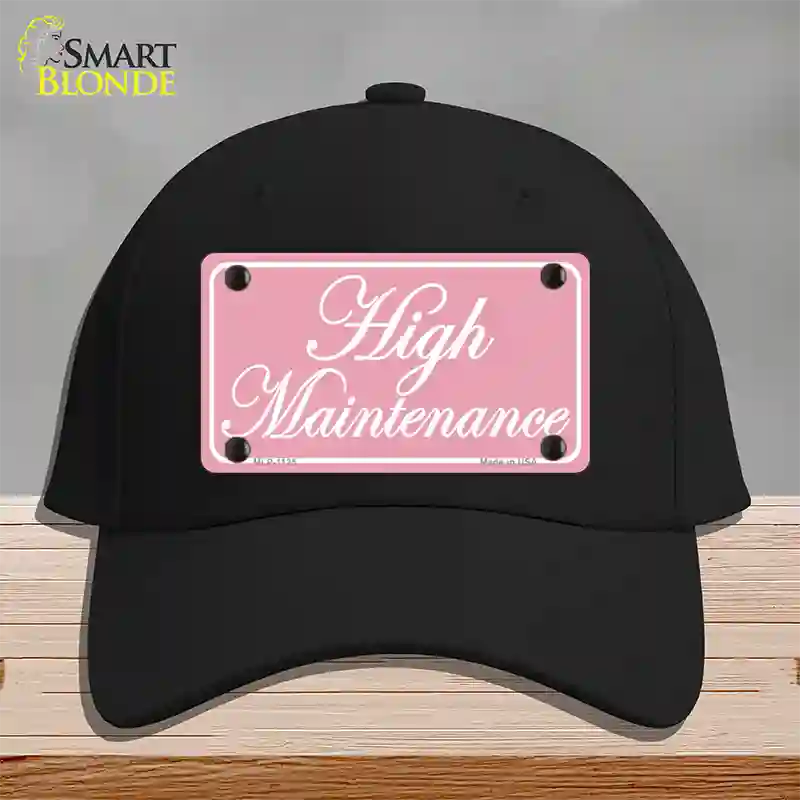 High Maintenance Novelty License Plate Hat Cotton / Black