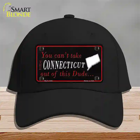 Connecticut Dude Novelty License Plate Hat Cotton / Black