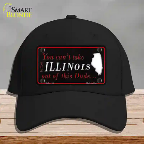 Illinois Dude Novelty License Plate Hat Cotton / Black