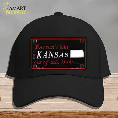 Kansas Dude Novelty License Plate Hat Cotton / Black