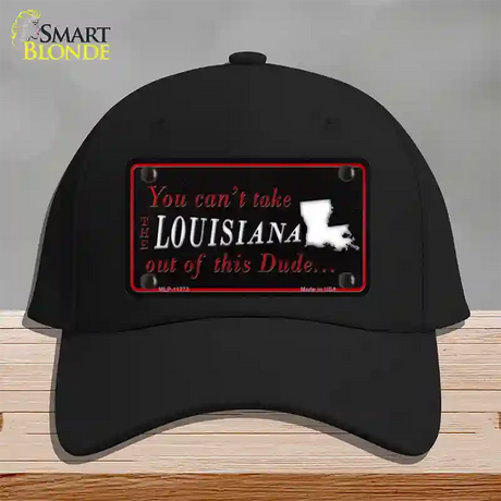 Louisiana Dude Novelty License Plate Hat Cotton / Black