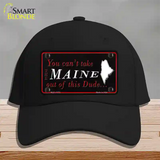 Maine Dude Novelty License Plate Hat Cotton / Black