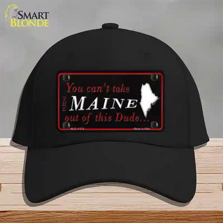 Maine Dude Novelty License Plate Hat Cotton / Black