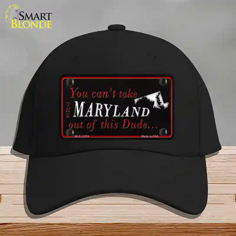 Maryland Dude Novelty License Plate Hat Cotton / Black