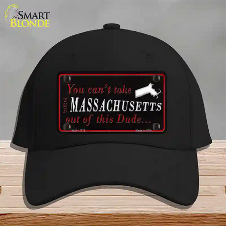 Massachusetts Dude Novelty License Plate Hat Cotton / Black