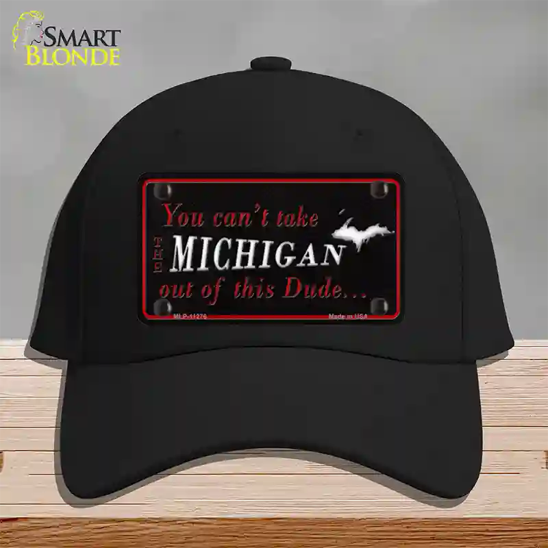 Michigan Dude Novelty License Plate Hat Cotton / Black