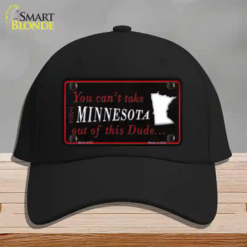 Minnesota Dude Novelty License Plate Hat Cotton / Black