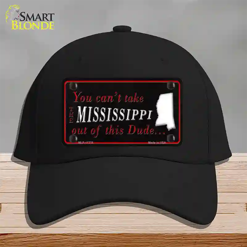 Mississippi Dude Novelty License Plate Hat Cotton / Black