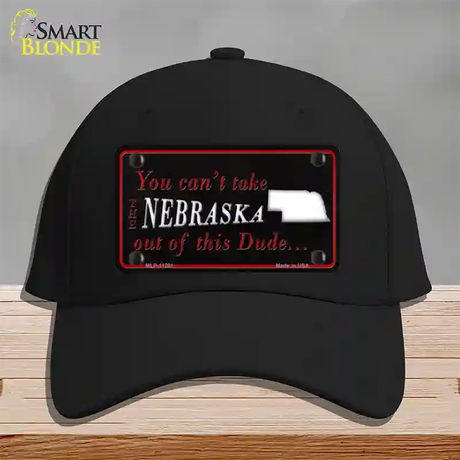 Nebraska Dude Novelty License Plate Hat Cotton / Black