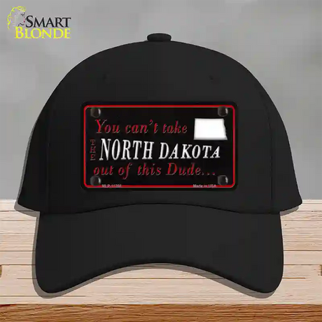 North Dakota Dude Novelty License Plate Hat Cotton / Black