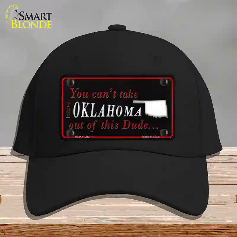 Oklahoma Dude Novelty License Plate Hat Cotton / Black